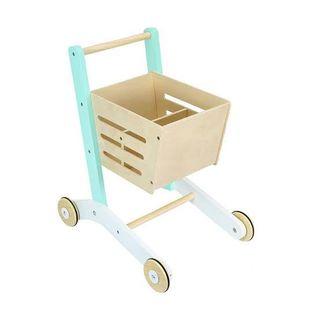 kids wooden shopping trolley