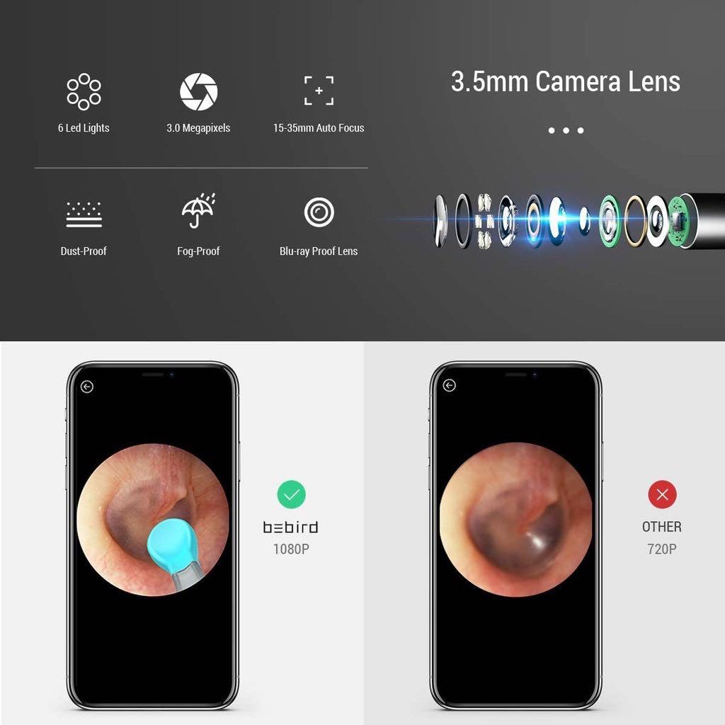 Xiaomi BEBIRD M9 Pro Otoscope, Smart Visual Ear Cleaning Stick