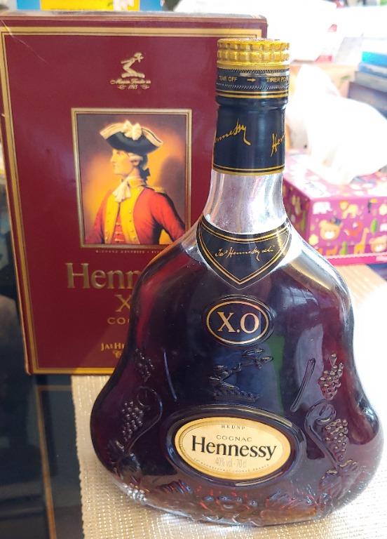 割愛未開封舊版90年代軒尼詩XO干邑(Hennessy XO Cognac) 金頭白樽戰斧 
