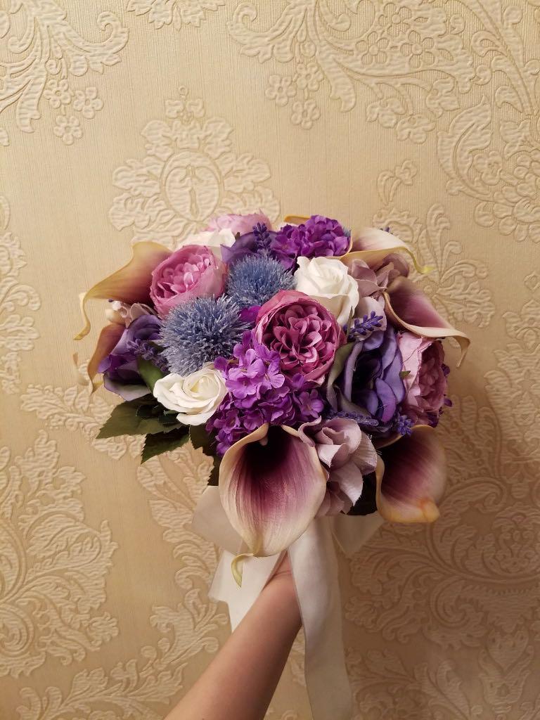 婚後物資紫色花球2 手作 自家設計 手作產品 飾物 Carousell