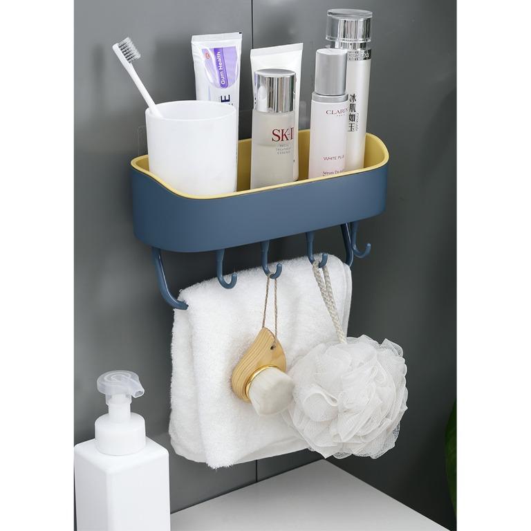 廁所浴室置物架壁掛置物架免打孔多功用牆上收納架 0866 傢俬 家居 其他 Carousell