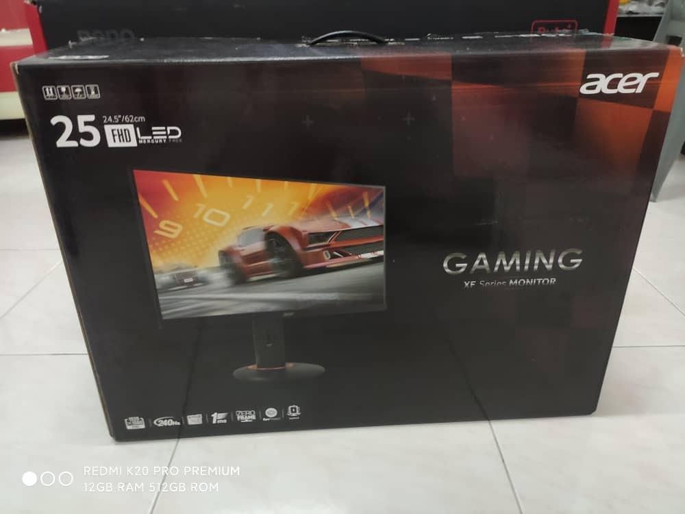 Acer Xf250q 240hz Freesync Lcd Monitor Gaming Monitor 24 5inch Argo Stand 1ms Zero Frame Electronics Computers Others On Carousell