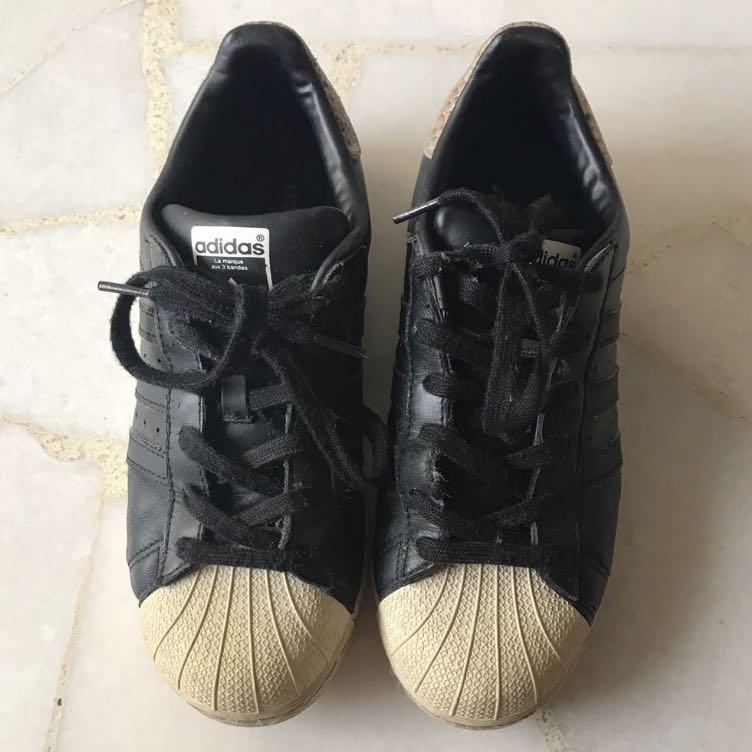 adidas black with white sole