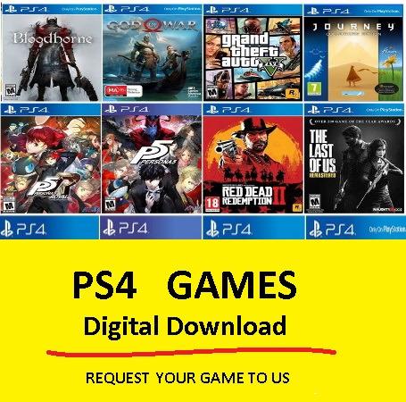 ALL PS4 GAME DIGITAL DOWNLOAD Video Gaming Video Games