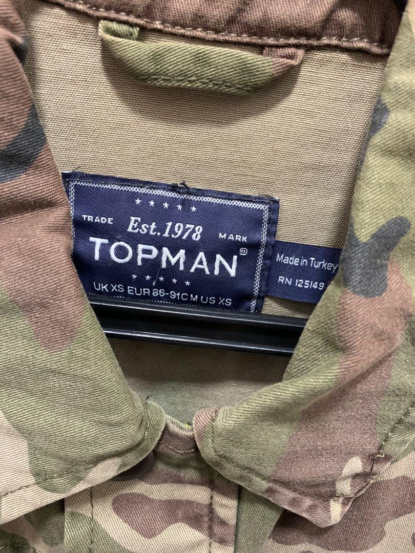 Topman camo jacket cheap