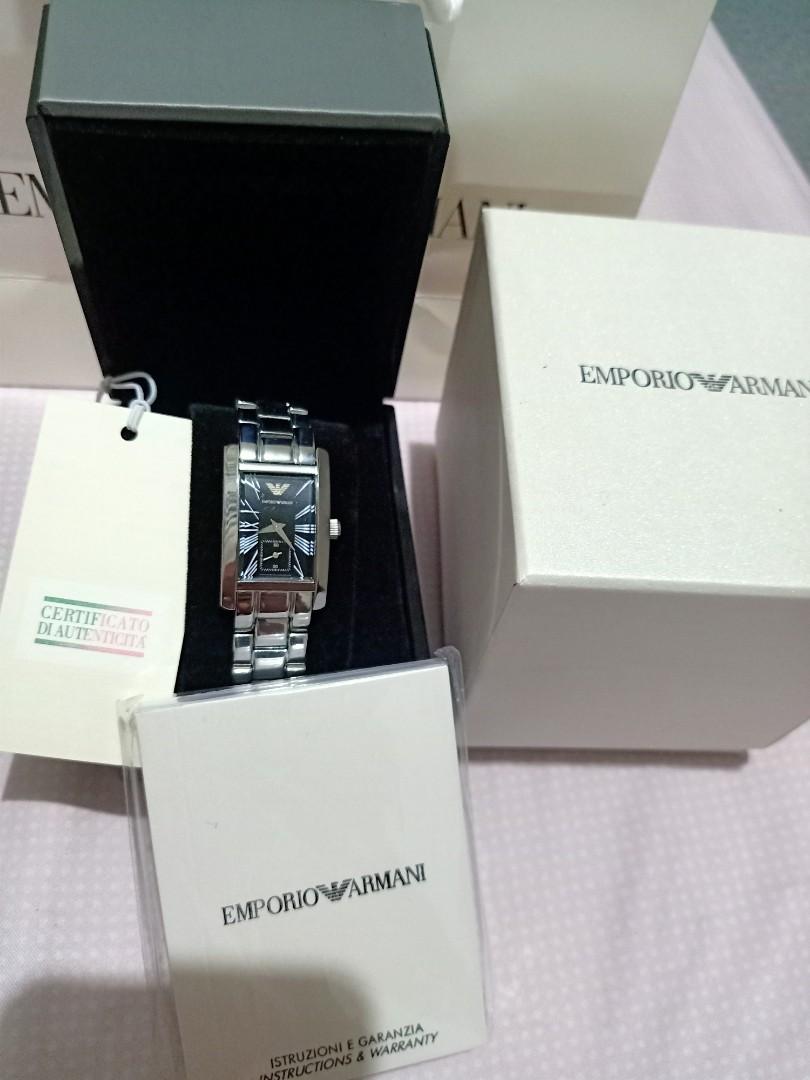 armani watch instructions