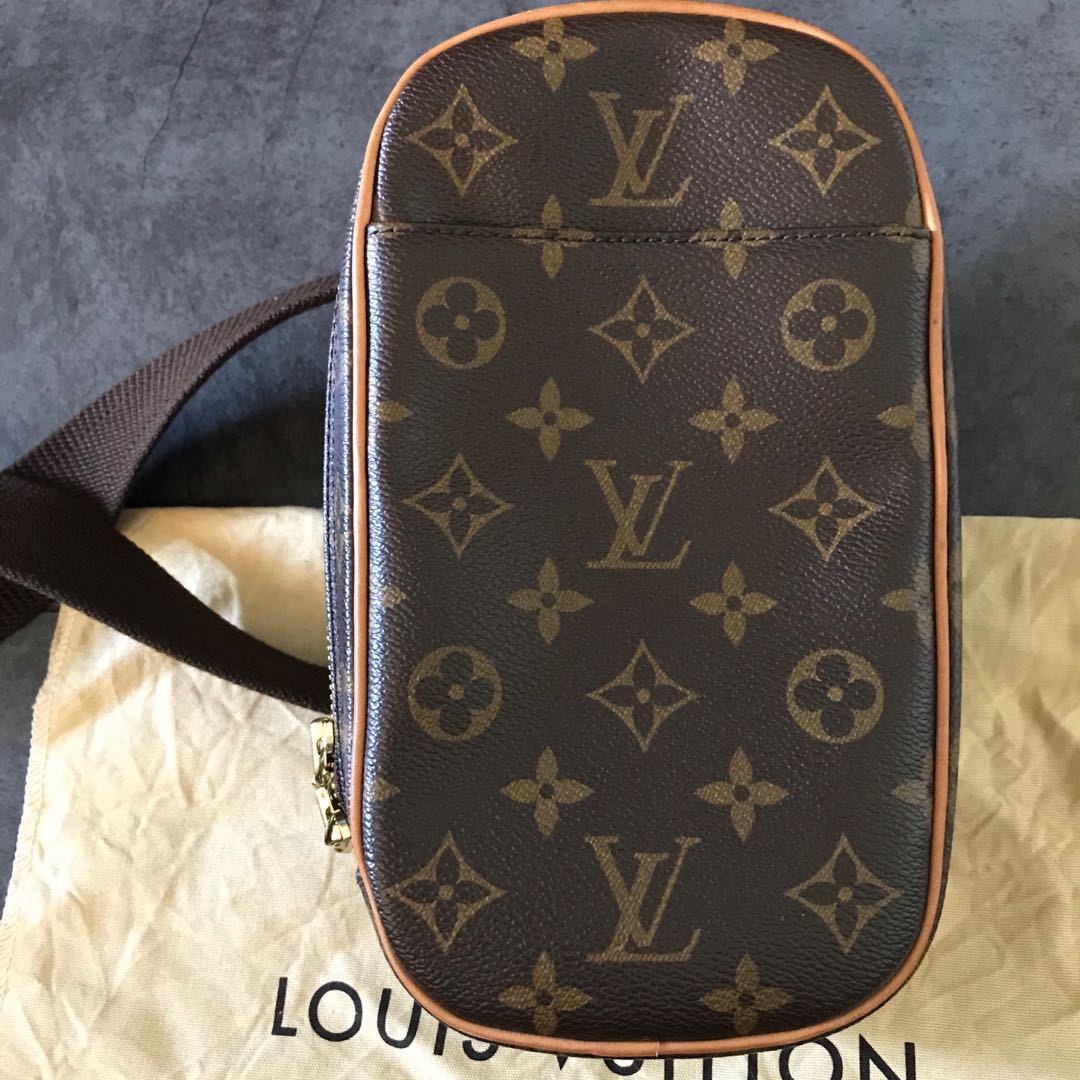 Authentic Louis Vuitton Monogram Pochette Gange Cross Body Bag M51870 LV  Exc++