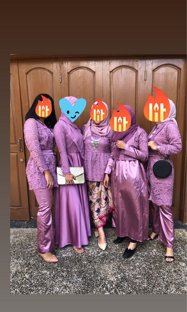 baju bridesmaid purple