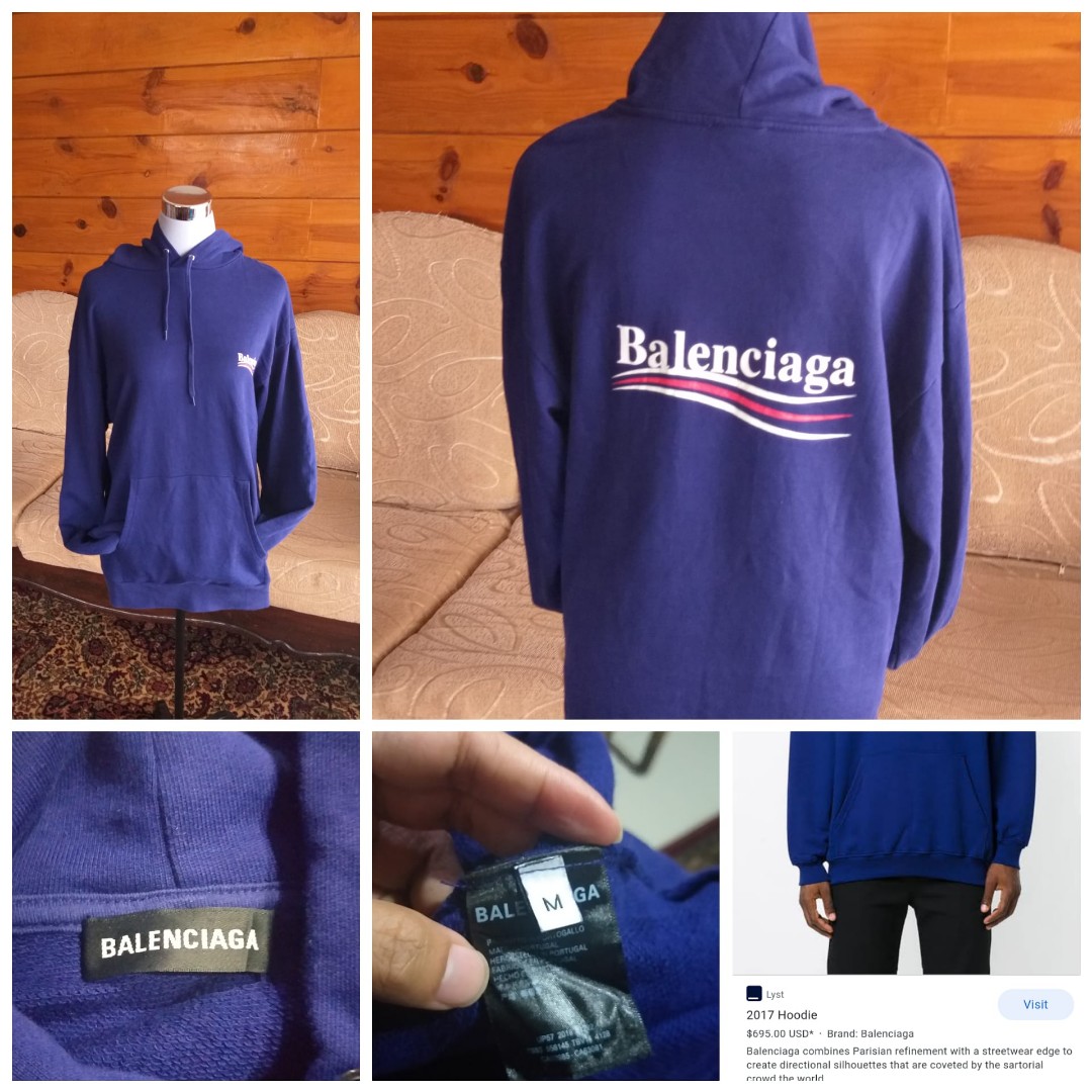 balenciaga campaign hoodie blue