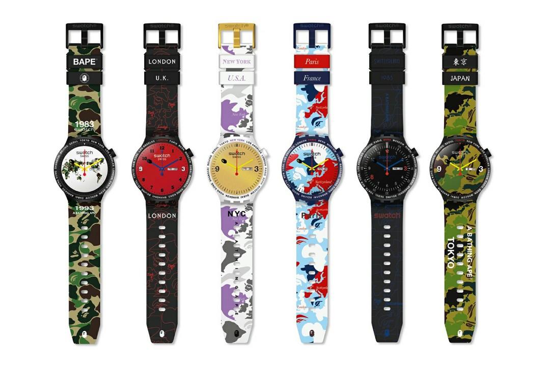 BAPE Swatch Big Bold Complete Set of 6 Mobile Phones Gadgets
