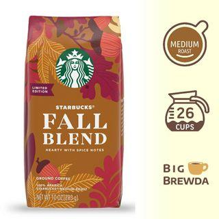 Big Brewda - Starbucks Fall Blend Medium Roast Ground Coffee 10oz / 283g