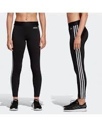 BNWT Adidas Essentials 3 Stripes Tights Ladies Women in Black
