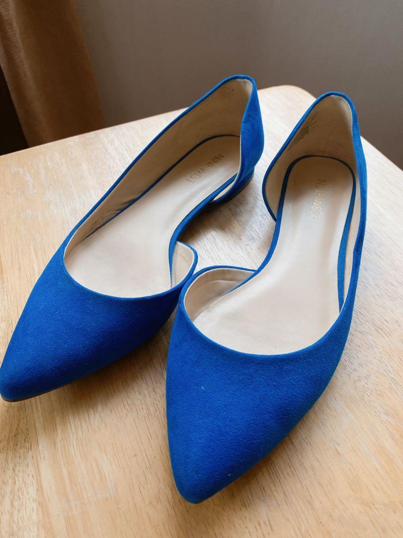 nine west blue flats