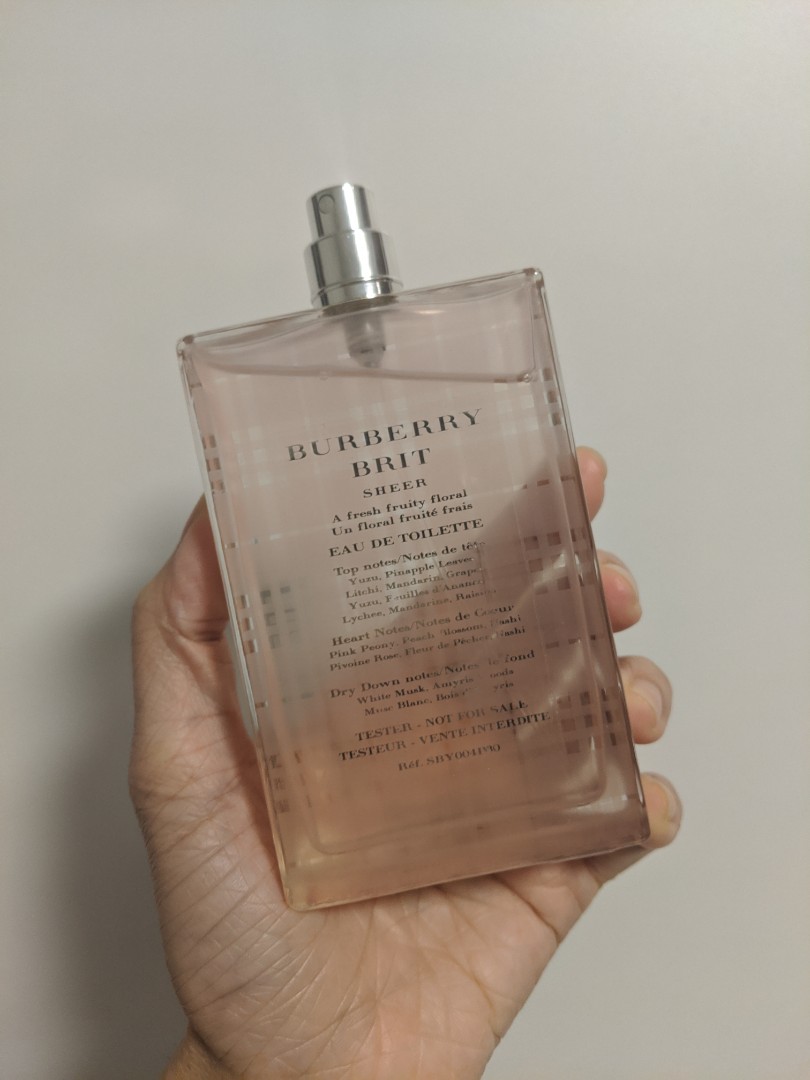 burberry brit sheer notes