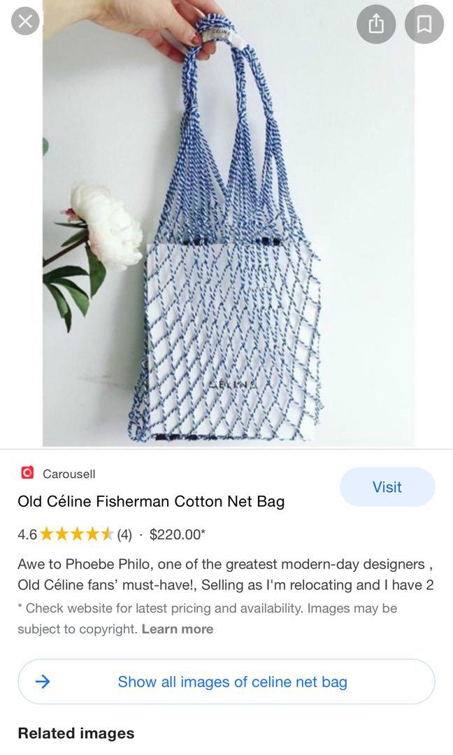 Celine net bag (cotton fisherman bag), Women's Fashion, Bags