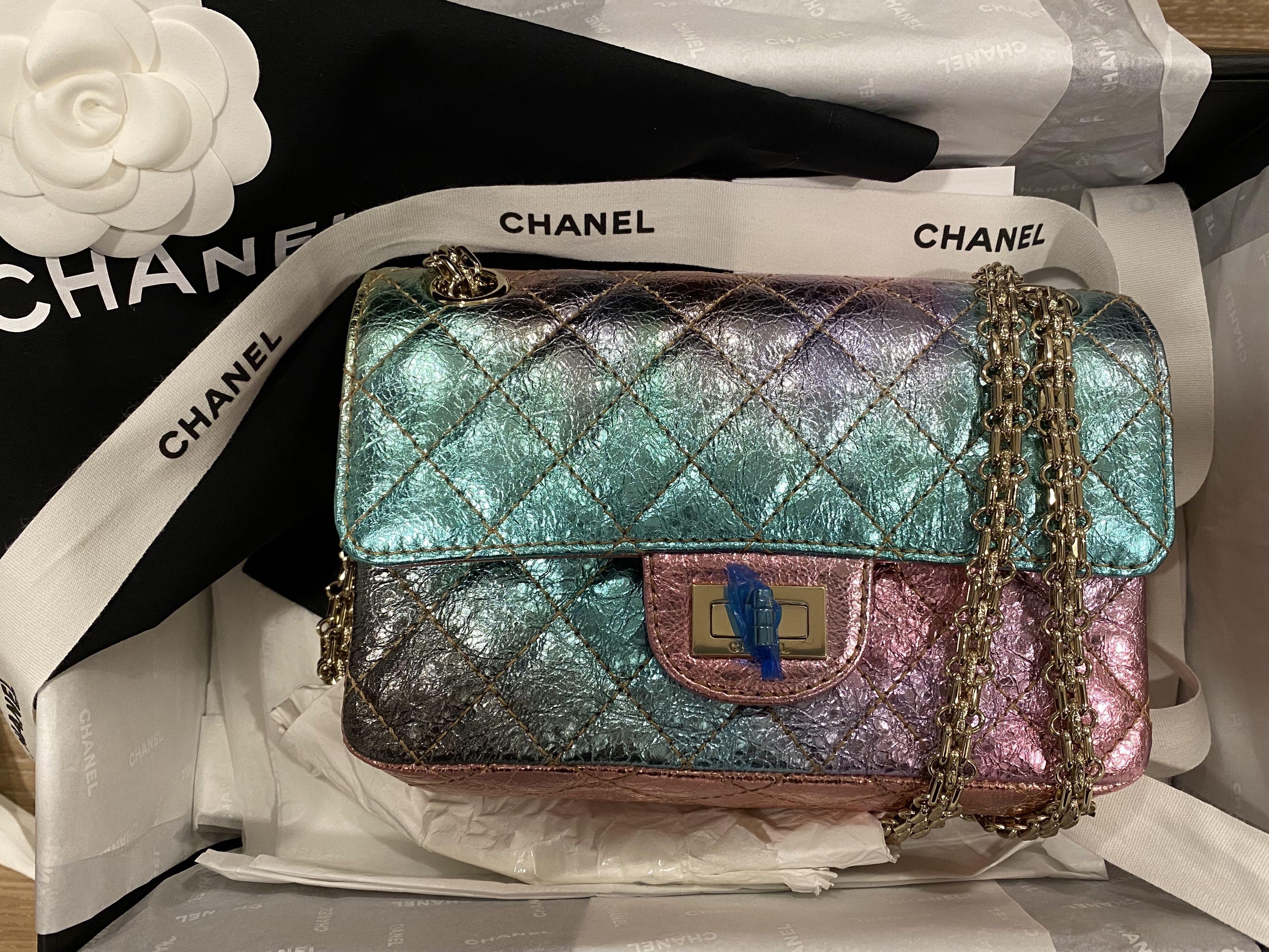 chanel rainbow purse