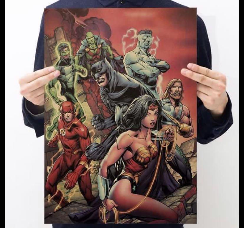 Poster Comics Justice League - Super Héros - Déco Murale