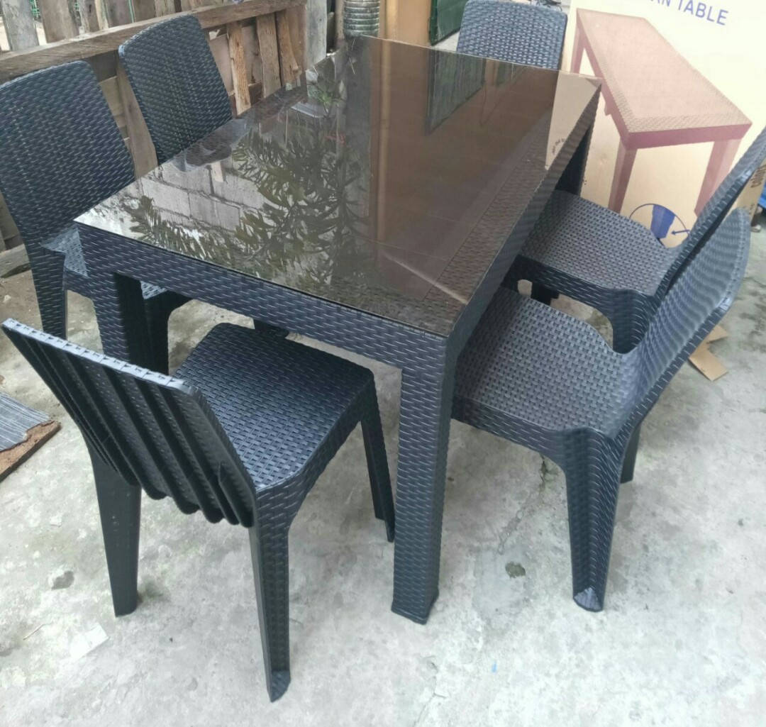 dining table set w top glass