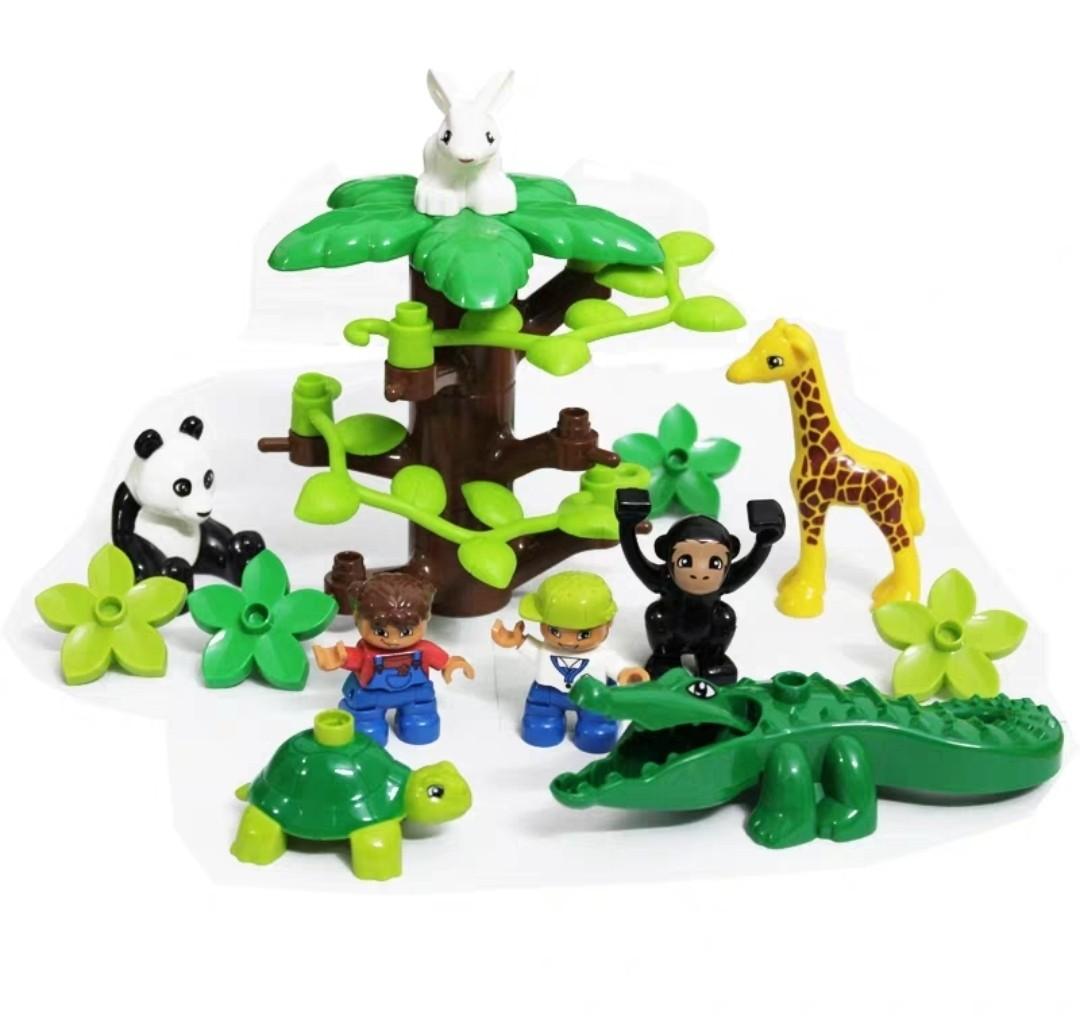 Duplo compatible Lego marble run slide maze set 101pcs with base plate