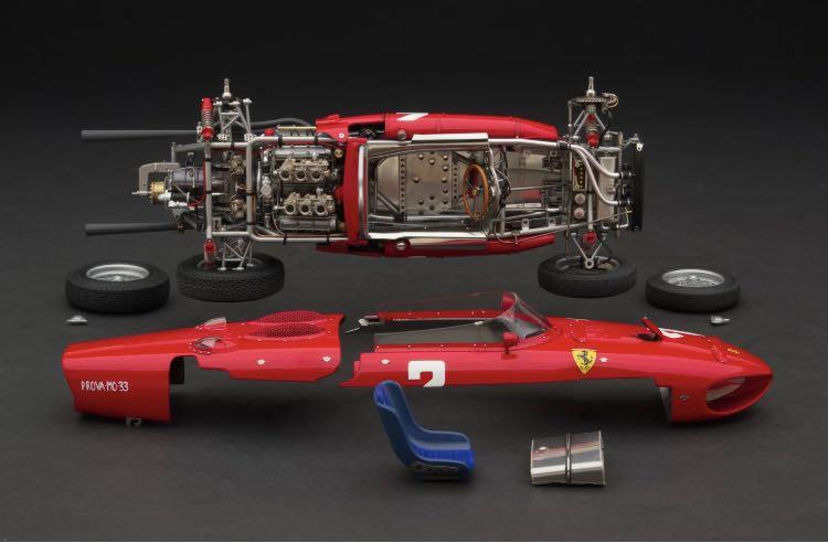 GP Replicas 1:18 Phil Hill Ferrari Dino 156 #38 3e Monaco formule 1 Champion du monde 1961