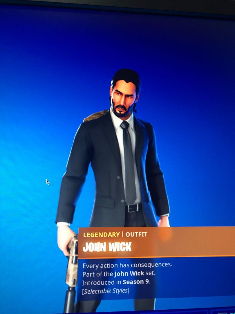 Fortnite account sale, John wick & ikonik, Video Gaming, Gaming