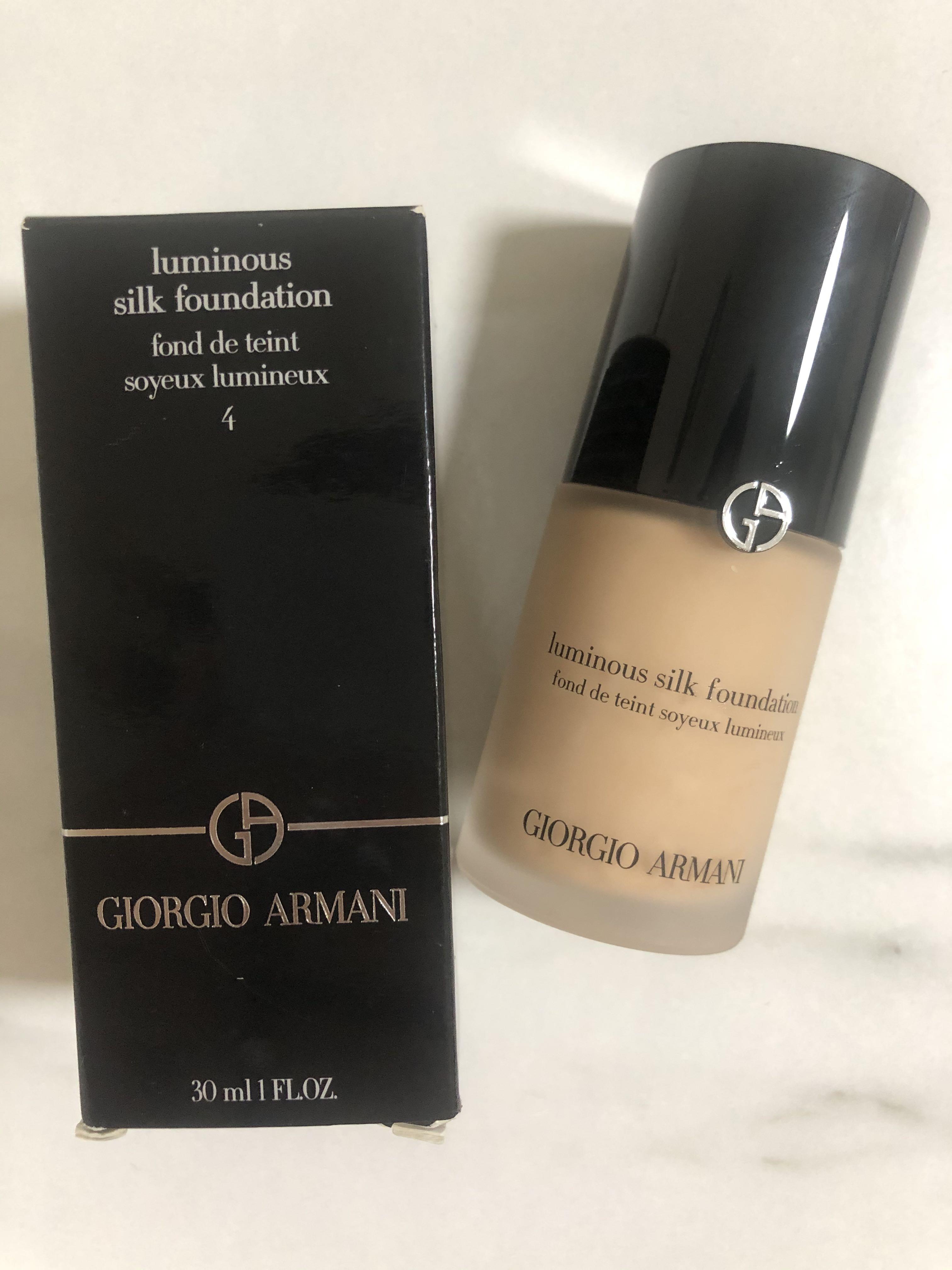 Giorgio Armani Beauty luminous silk foundation 粉底粉底液濕粉4號4號色#4, 美容＆化妝品,  健康及美容- 皮膚護理, 化妝品- Carousell