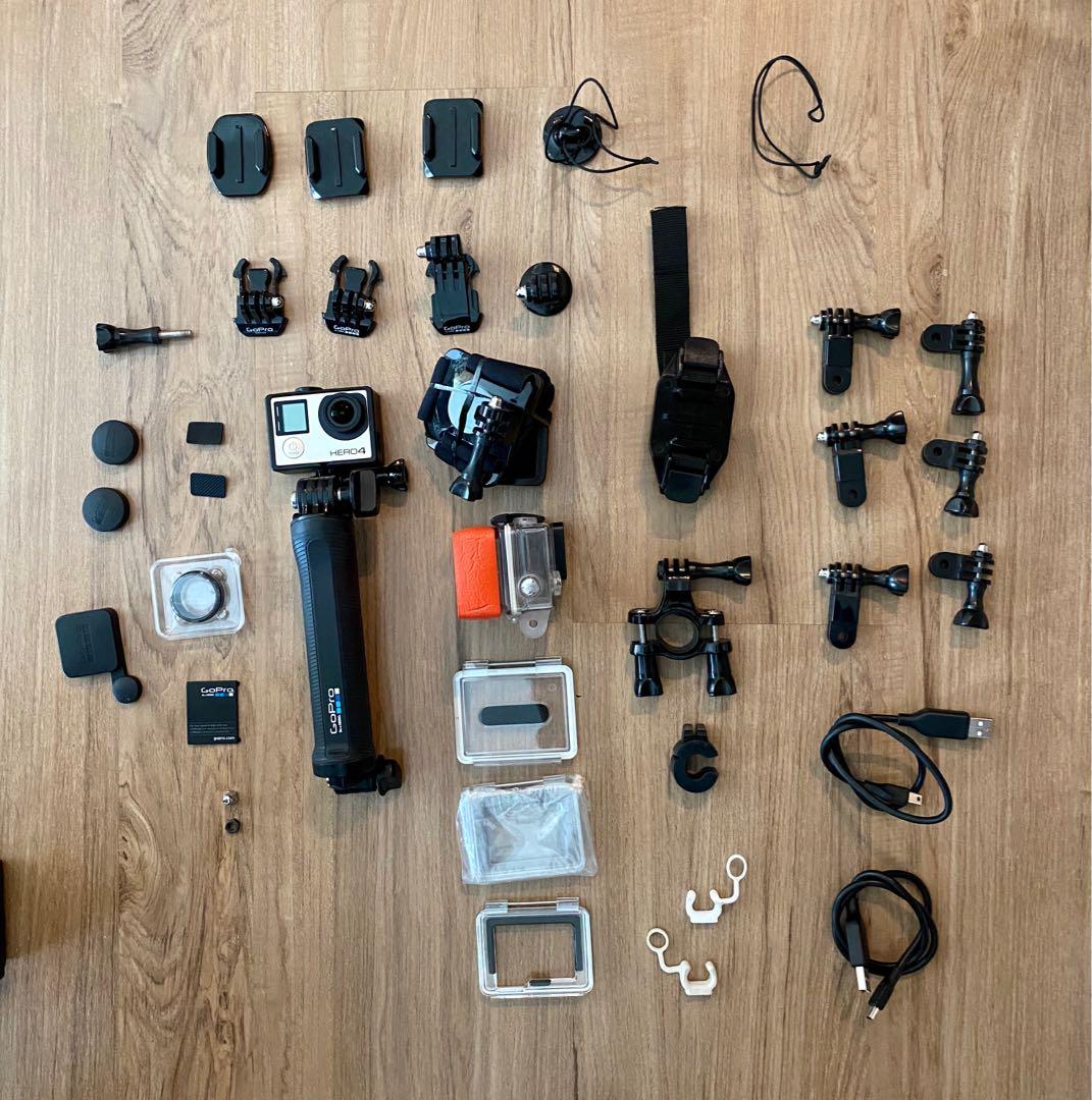 Gopro Hero 4 Silver With All Accessories Computers Tech Parts Accessories Other Accessories On Carousell
