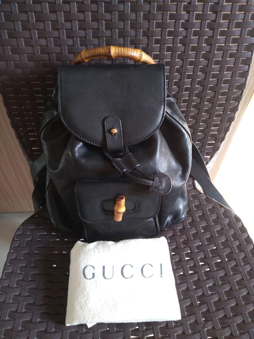 Gucci mini 2025 bamboo backpack