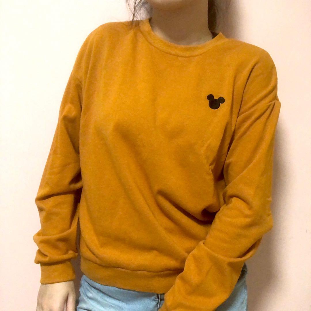 H&m yellow mickey hoodie clearance