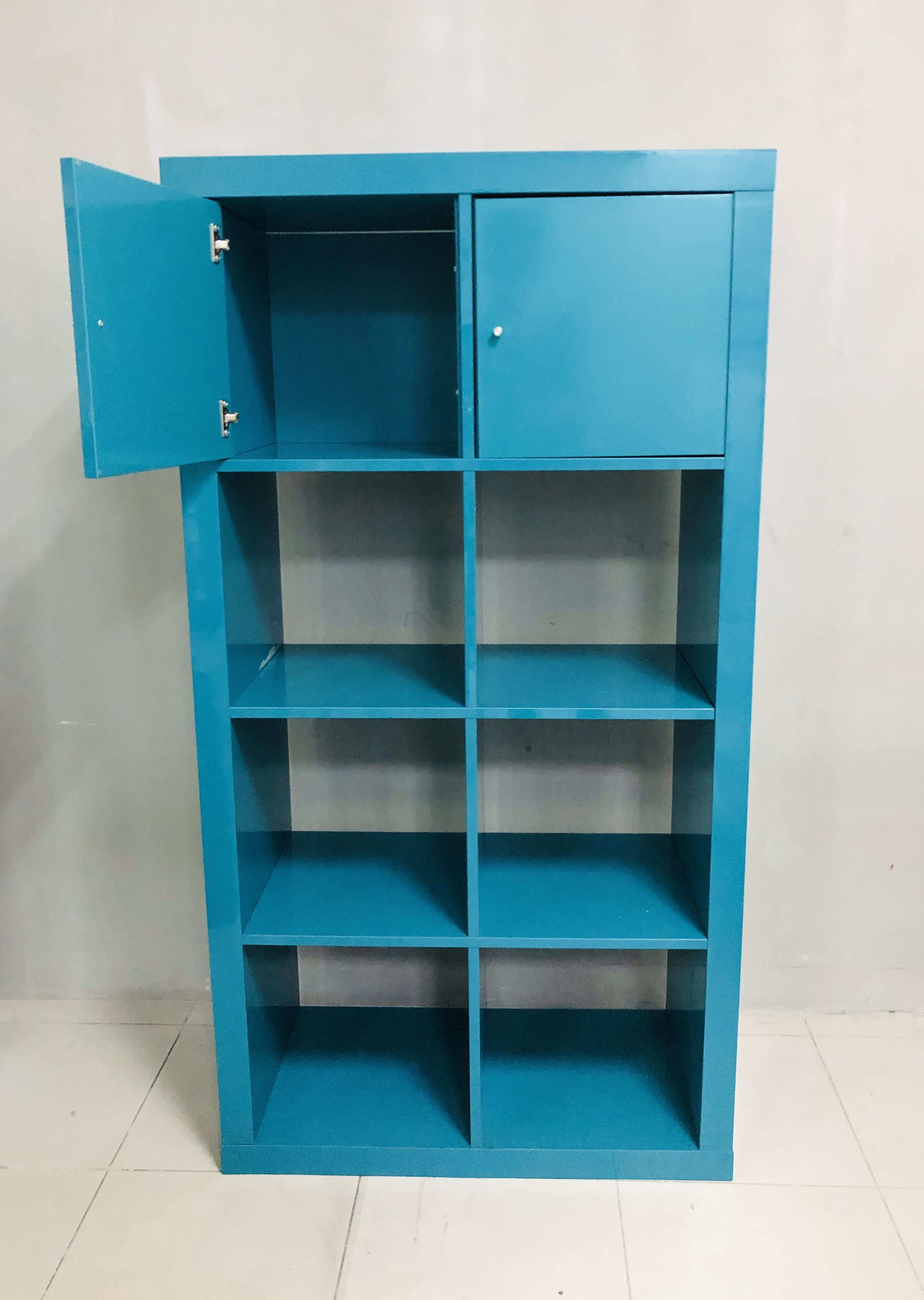 IKEA Kallax Shelf with Doors, Furniture & Home Living, Furniture, Shelves, & Racks on