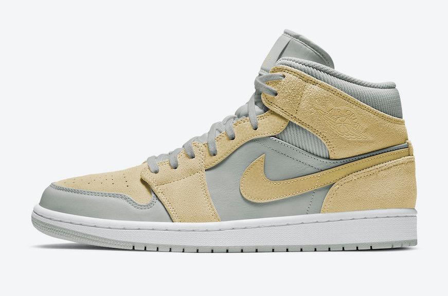 Jordan 1 Mid Grey Tan, Men's Fashion 