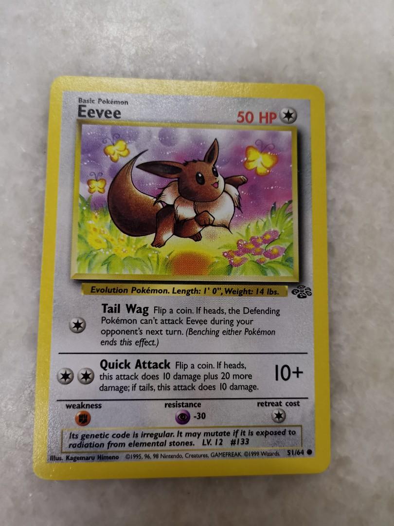 51/64 Eevee 1st Edition Pokémon Card Jungle NM/M 