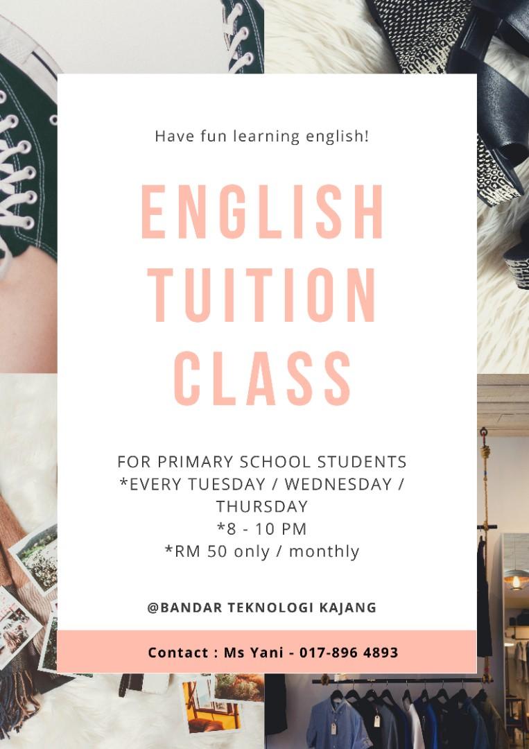 Kelas Tuisyen Bahasa Inggeris Sekolah Rendah Services Tuition On Carousell