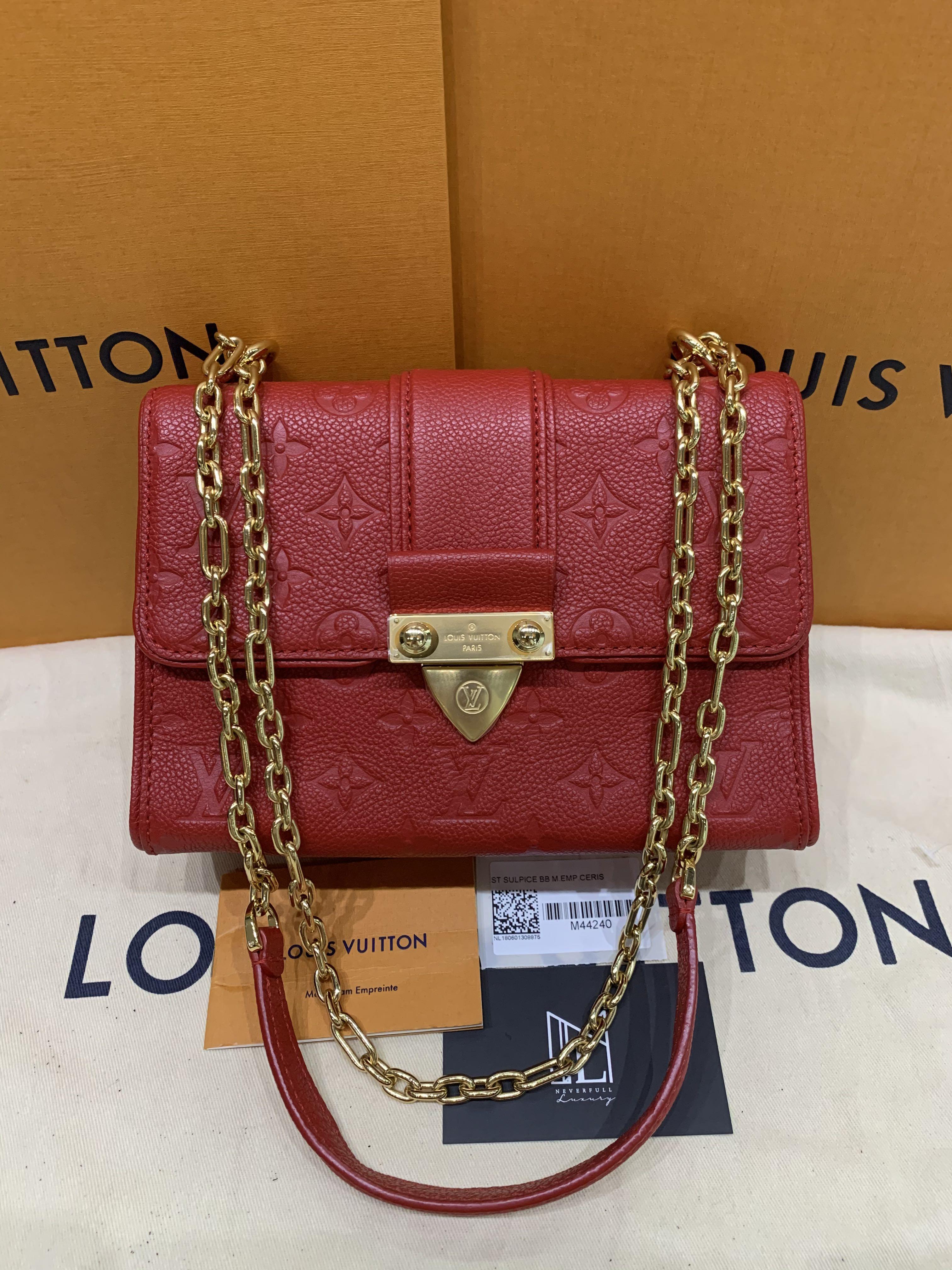 Louis Vuitton Saint Sulpice PM Cerise Empriente Bag, Luxury, Bags