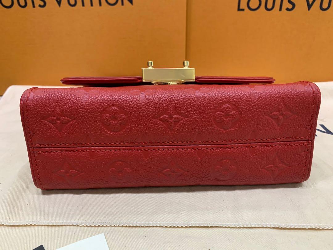 Saint sulpice leather handbag Louis Vuitton Red in Leather - 29723087