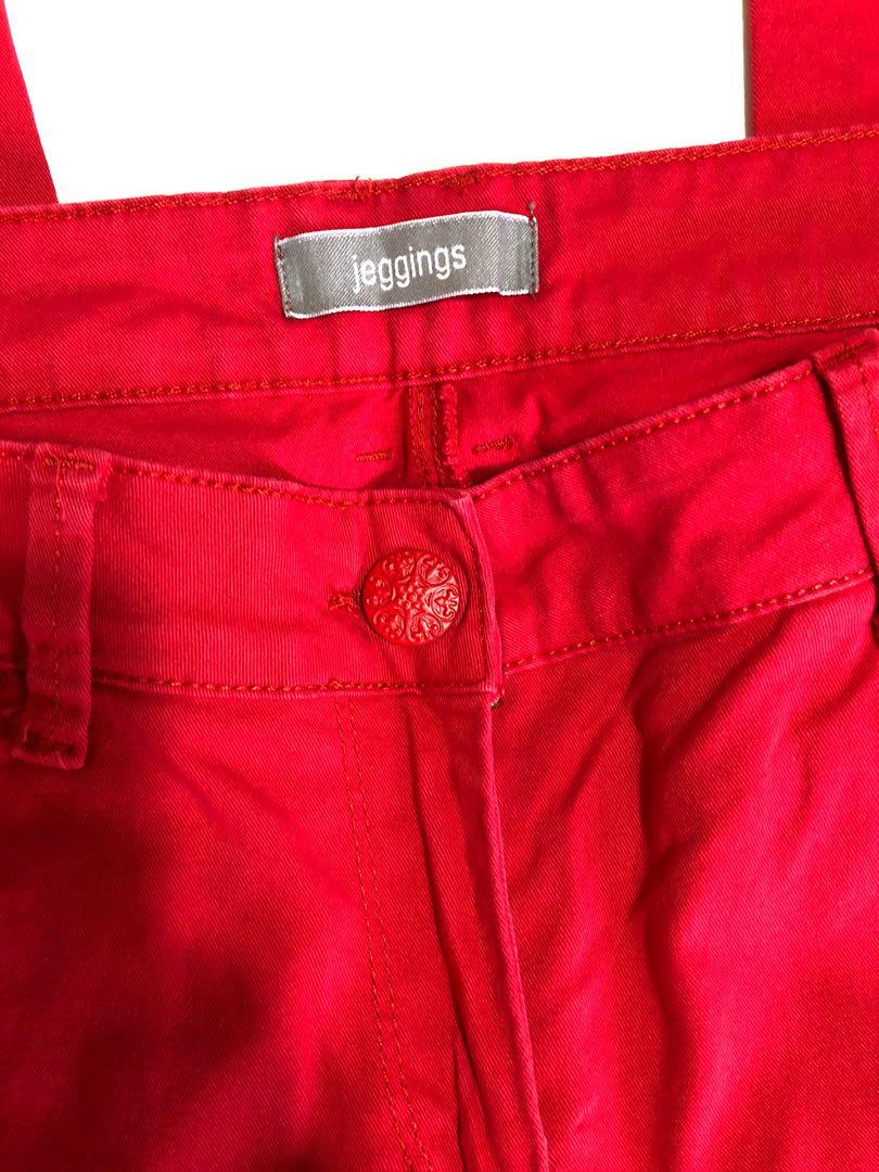 marks and spencer red jeans