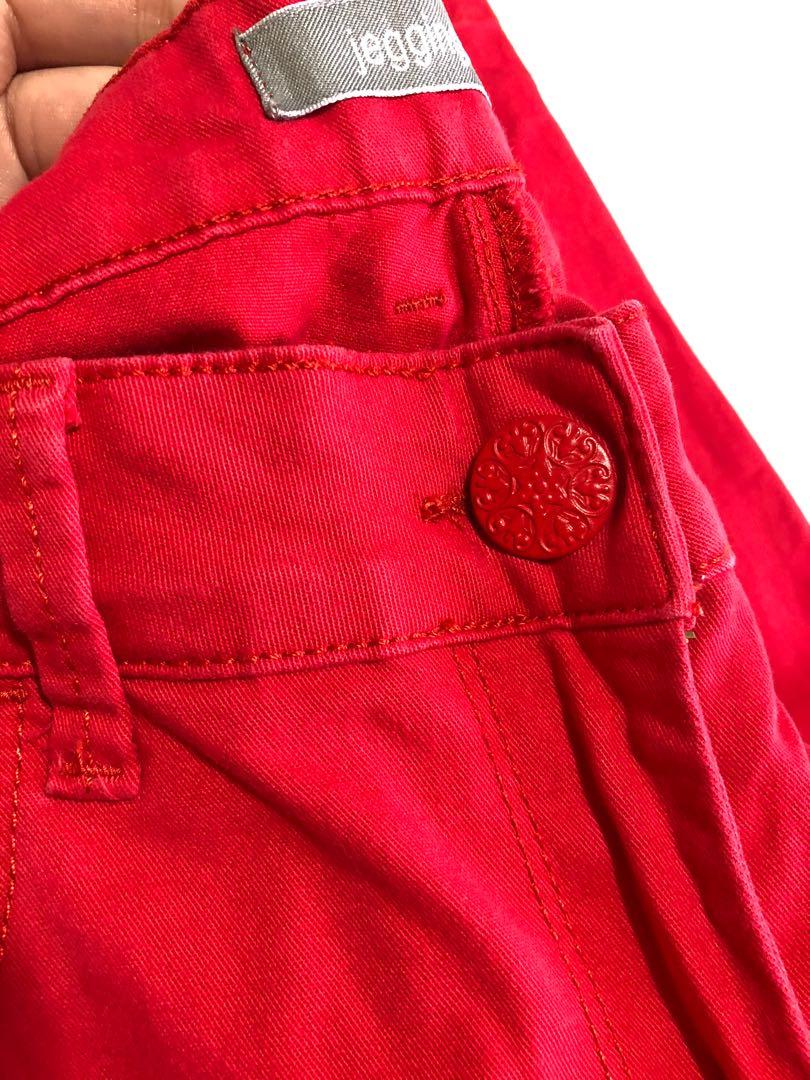 marks and spencer red jeans
