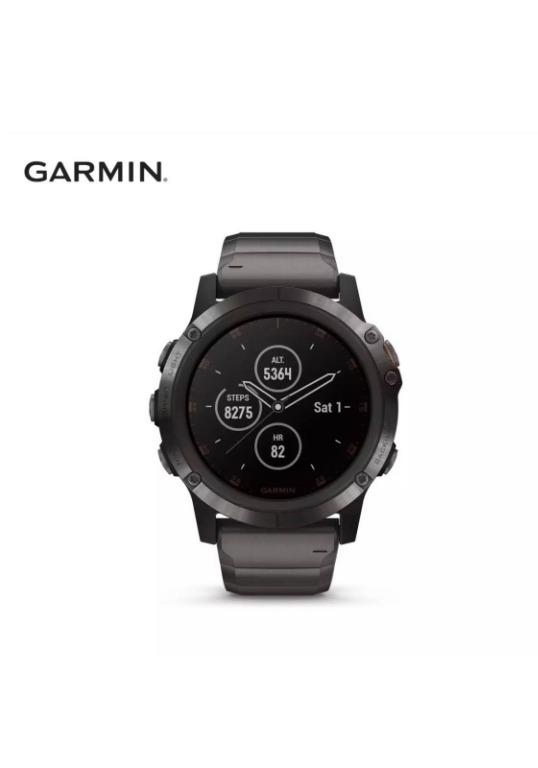 Mint Garmin Fenix 5x Plus Sapphire Dlc Carbon Gray With Dlc Titanium Band Men S Fashion Watches On Carousell