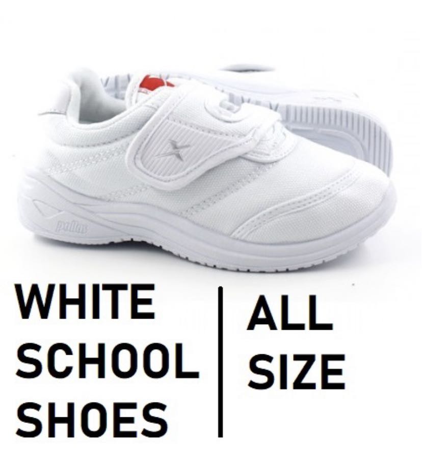 all white school shoes