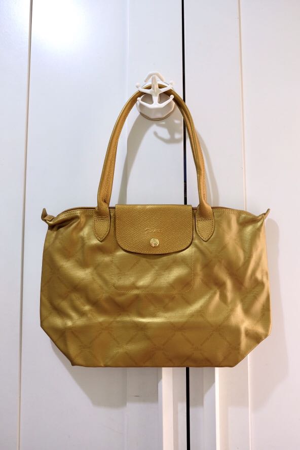 Longchamp gold tote new arrivals