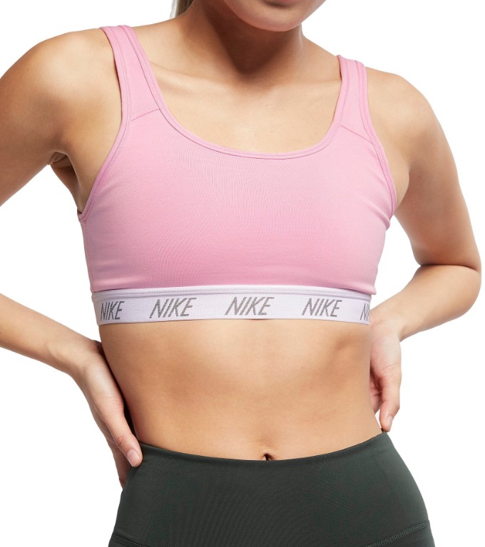 Original Nike Classic Soft Medium Support Sports Bra - Pink, Sports, Sports  Apparel on Carousell