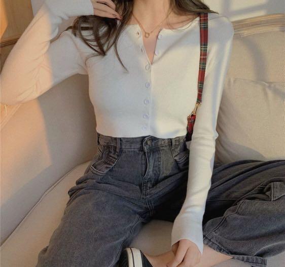 Button down cropped cardigan clearance