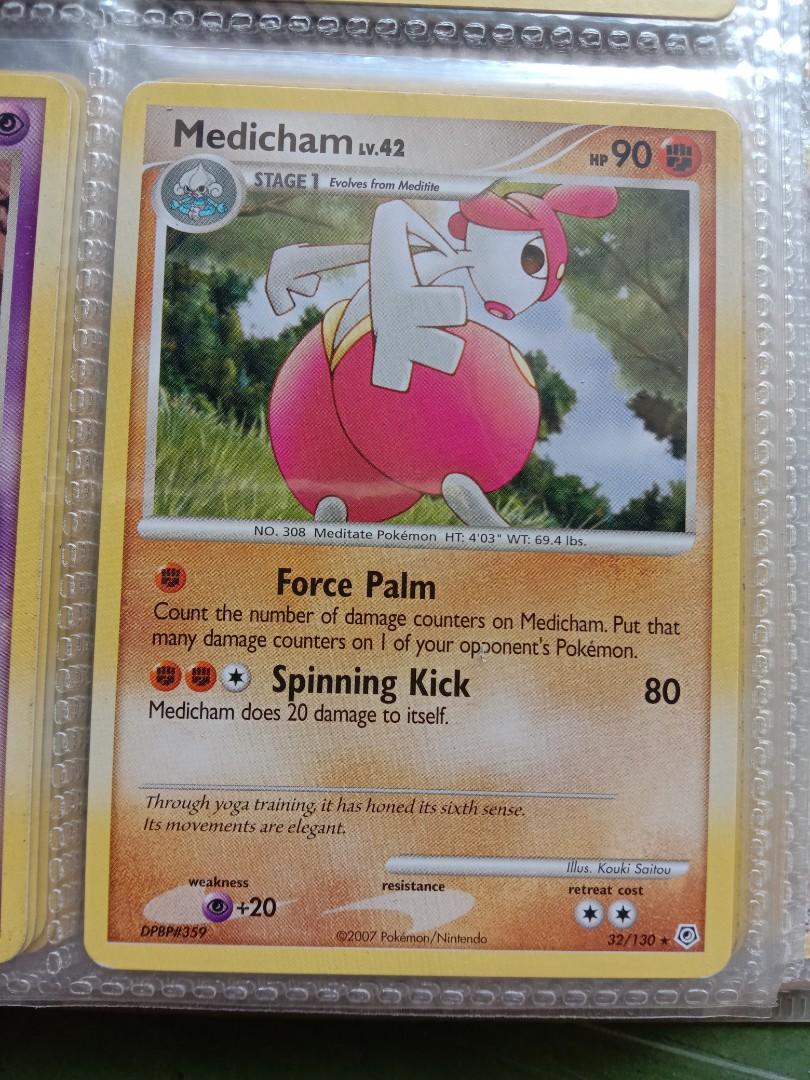 Pokemon card Medicham lv.42 32/130, Hobbies & Toys, Toys & Games on  Carousell