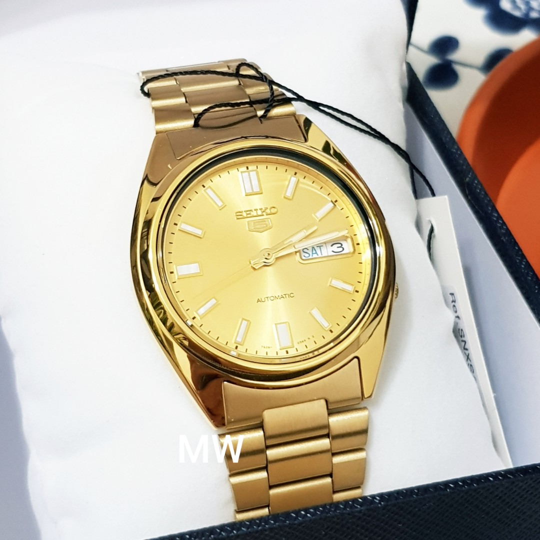Seiko 5 Men's SNXS80K1 Gold PVD Stainless Steel Men's Watch