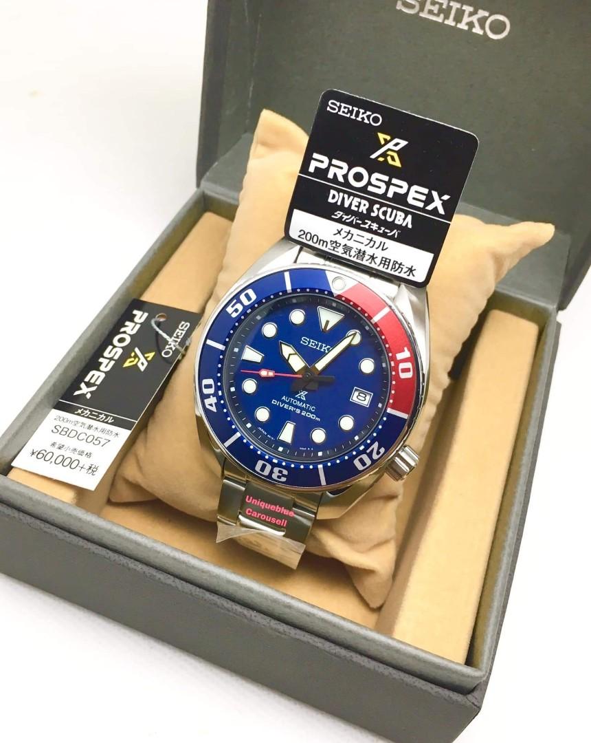 Sold Out Seiko Sumo SBDC057 Pepsi Prospex Date Scuba Diver Made In Japan Men s Fashion Watches Accessories Watches on Carousell