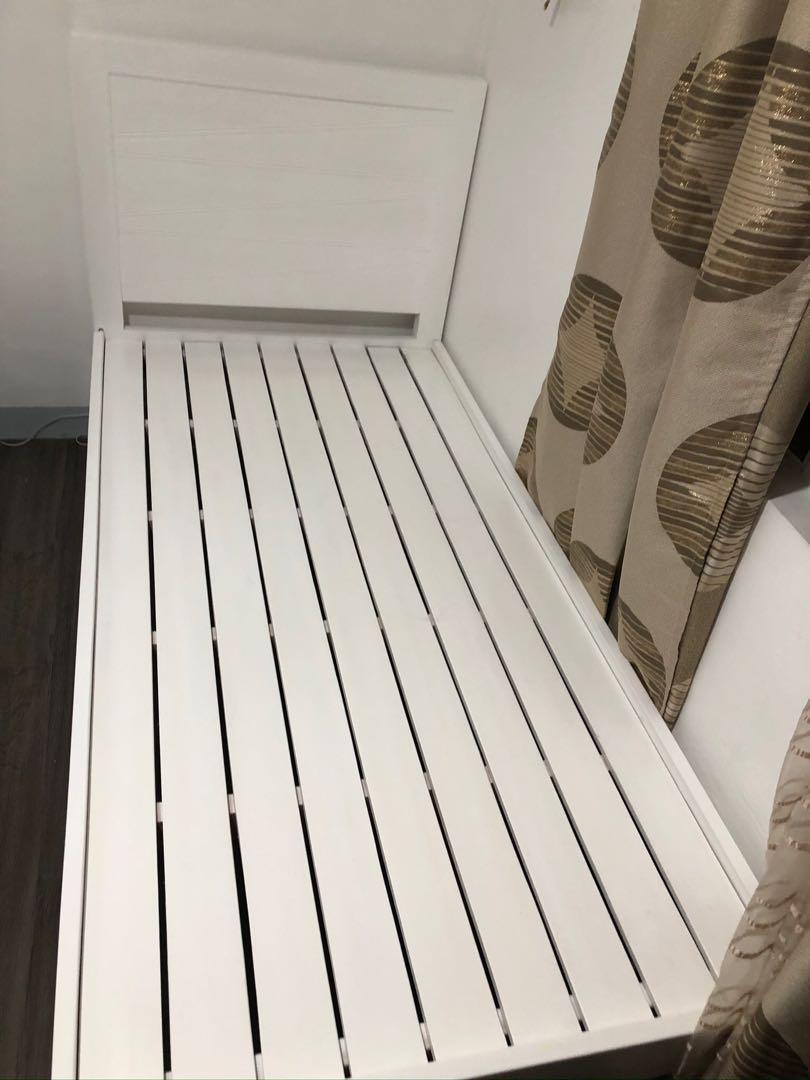 SINGLE BED FRAME (GMELINA WOOD), Furniture & Home Living, Furniture