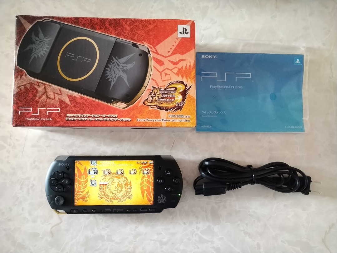 Sony Psp3000 特别版monster Hunter Portable 3rd 怪物獵人魔物獵人psp 3000 Mhb 日版 遊戲機 遊戲機器材 Carousell