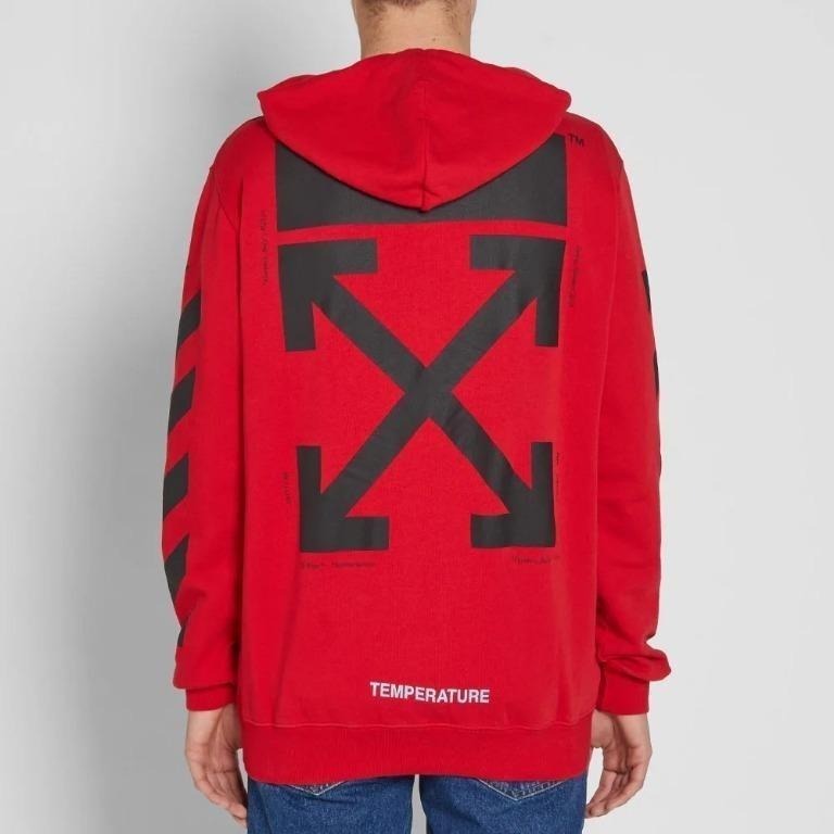 STEAL Off White Mona Lisa Pullover Hoodie Red XXS Men s