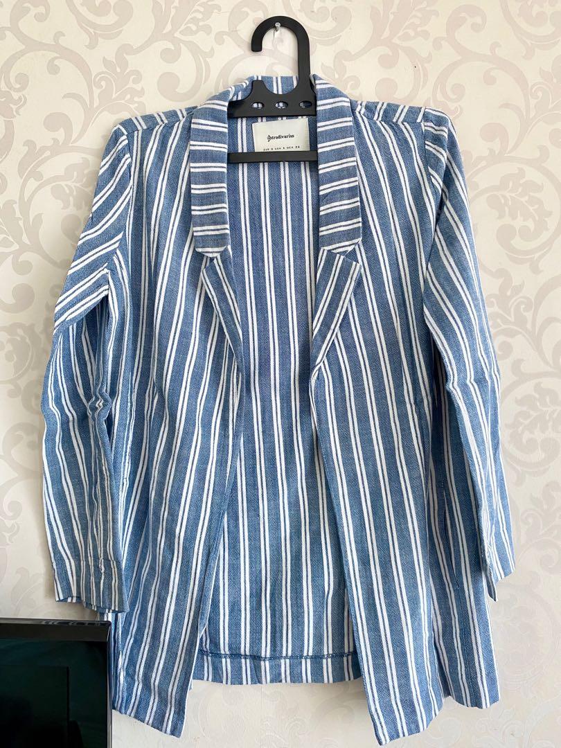 Stradivarius blue blazer clearance