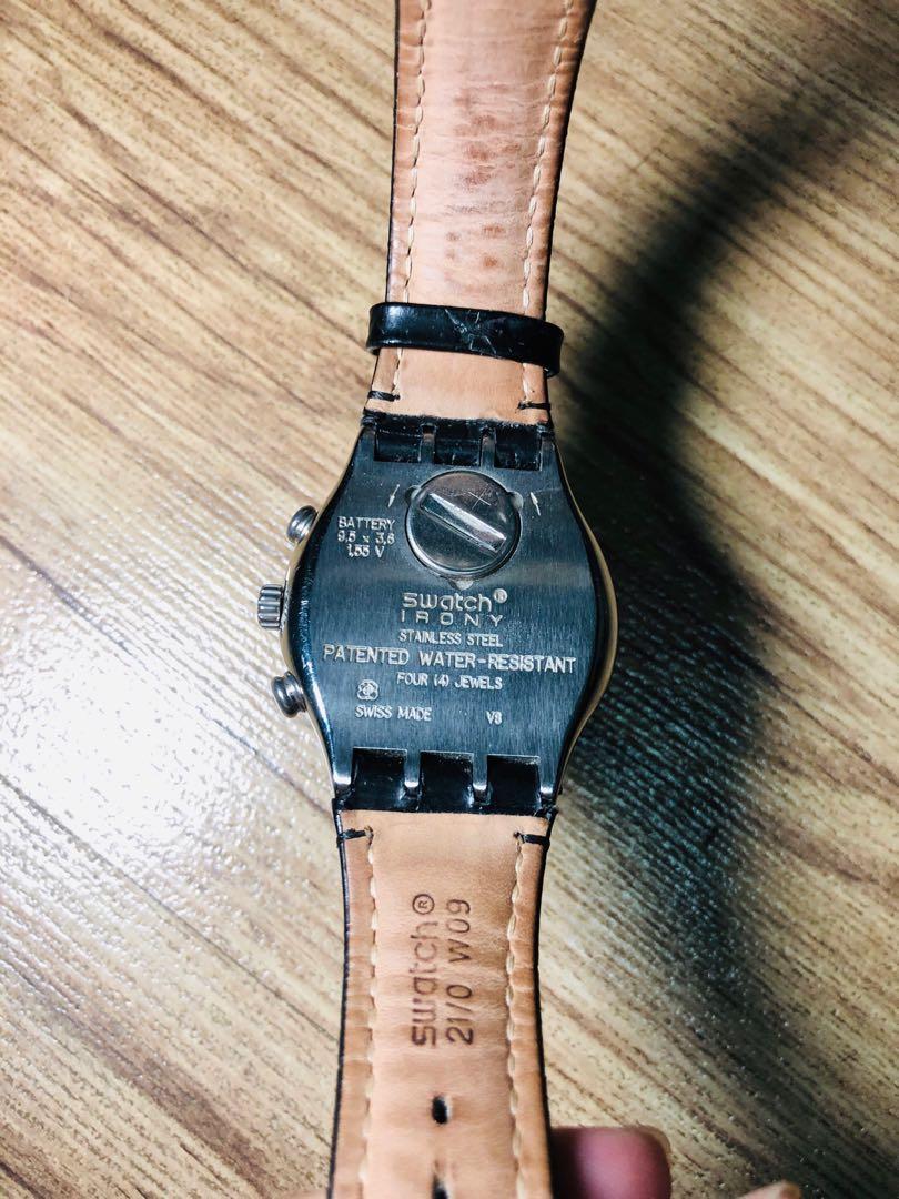 Swatch Irony Swiss Watch Leather Strap Men s Fashion Watches Accessories Watches on Carousell